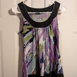 Byer California Graphic Purple and Green Sleeveless Top